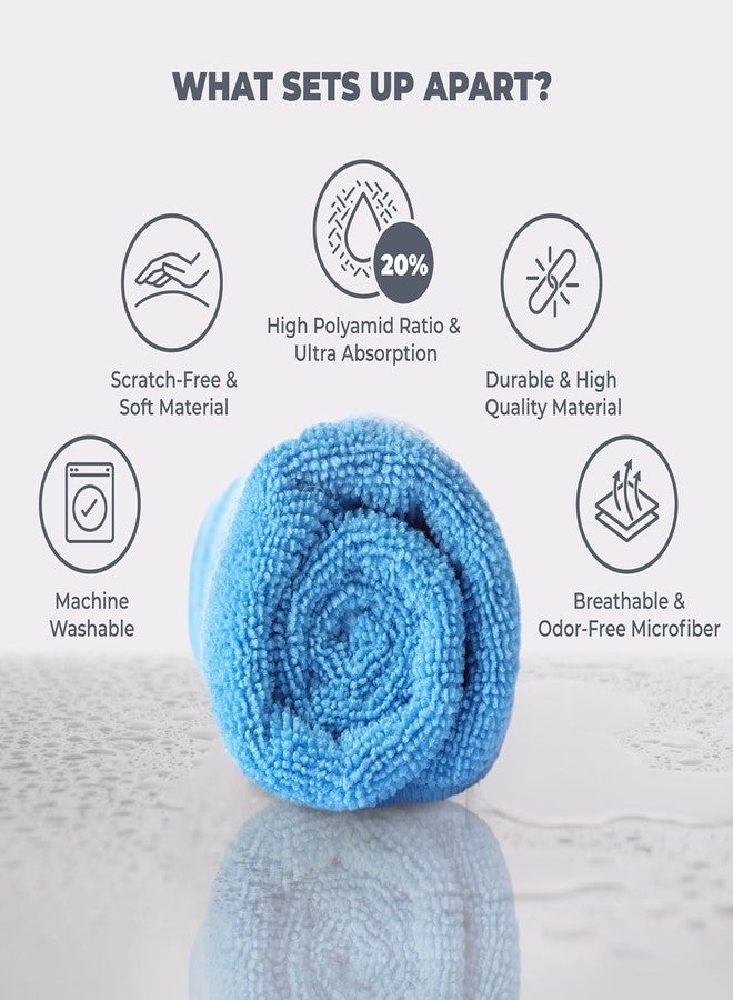 UrbanBite Microfiber Cleaning Cloths 40x40 cm 340 GSM (Pack of 4) Ultimate Multi-Purpose Solution for Home, Office, and Car, Highly Absorbent, Lint and Streak Free, Gentle on Surface (Random Colours) - Image 5